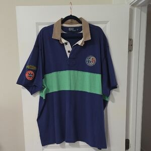 Ralph Lauren Blue and Green Polo Shirt